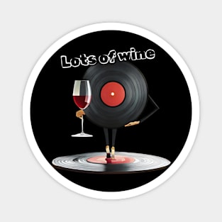 vinyl record wine retro Magnet